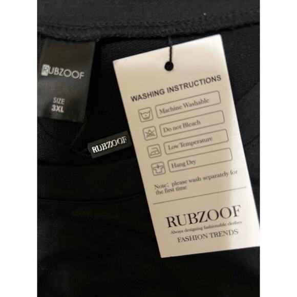 Rubzoof Long Sleeve Crew Neck with Stripes and Pocket Pullover Top NWT Size 3XL - Picture 7 of 8